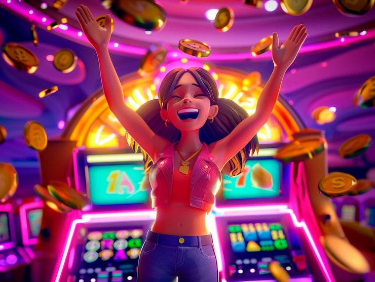 Kontrol permainan Jewels of Prosperity dengan tombol taruhan dan putar di winslot